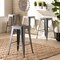 Baxton Studio Horton ModernIndustrial Grey Finished Metal 4-Piece Stackable Counter Stool Set, PK4 192-4PC-12045-ZORO - alternate 1